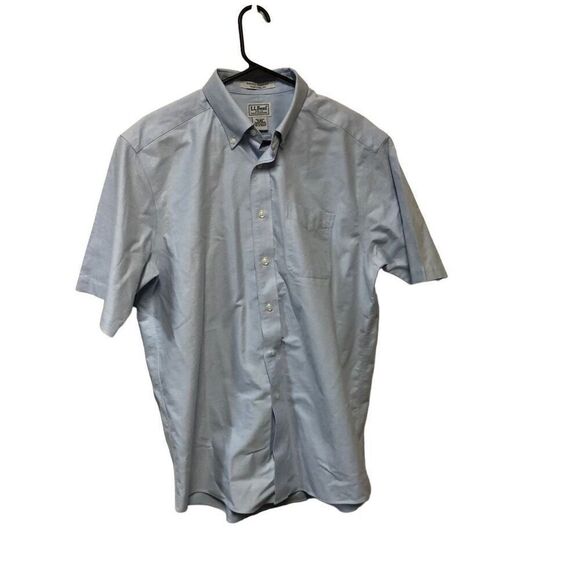 L.L. Bean Wrinkle Resistant Traditional Fit Light Blue 100% Cotton 16 Regular Sh - Picture 1 of 4